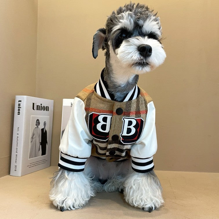 HKM-393683 Winter Wool Pet Jacket for Small Breeds - Padded Coat for Dogs like Schnauzer, Bichon, Shiba Inu, and More