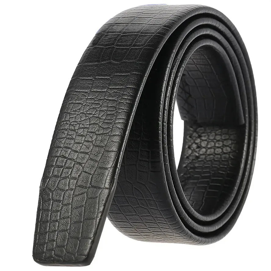 HKM-393875 Durable Automatic Leather Belt with Scratch-Resistant Edging