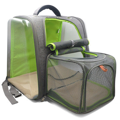 HKM-3939389 Transparent Window Pet Backpack with Ventilation Holes for Comfort