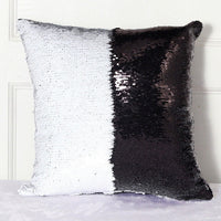 HKM-394003 Fashionable Black and White Sequin Decorative Cushion Cover for Sofa
