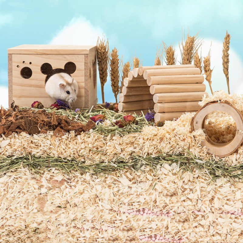 HKM-3940413 Poplar Wood Shavings for Small Animals, Birds, and Reptiles - Absorbent Bedding Material (1000G)