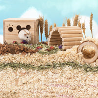 HKM-3940413 Poplar Wood Shavings for Small Animals, Birds, and Reptiles - Absorbent Bedding Material (1000G)