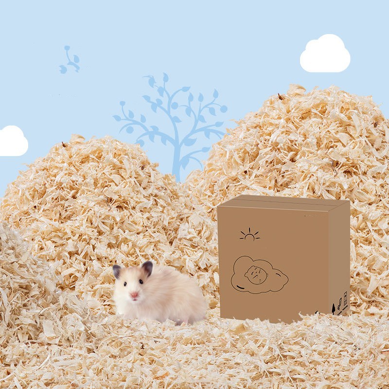 HKM-3940413 Poplar Wood Shavings for Small Animals, Birds, and Reptiles - Absorbent Bedding Material (1000G)