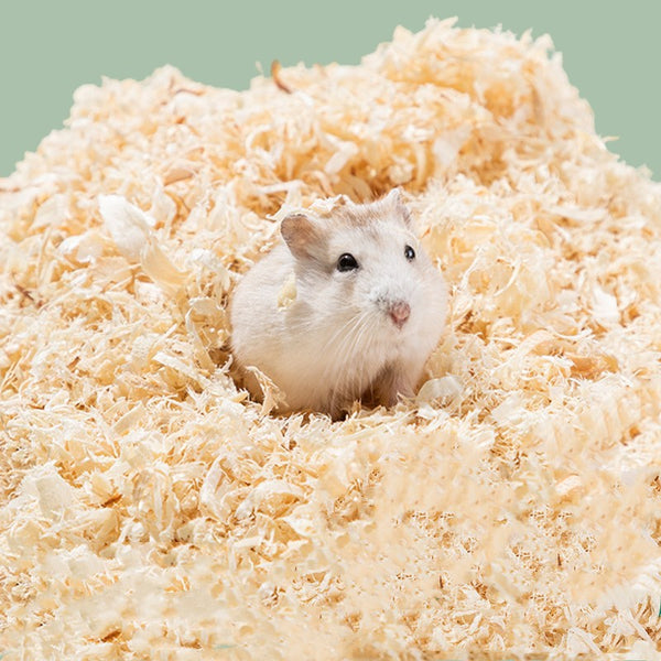 HKM-3940413 Poplar Wood Shavings for Small Animals, Birds, and Reptiles - Absorbent Bedding Material (1000G)