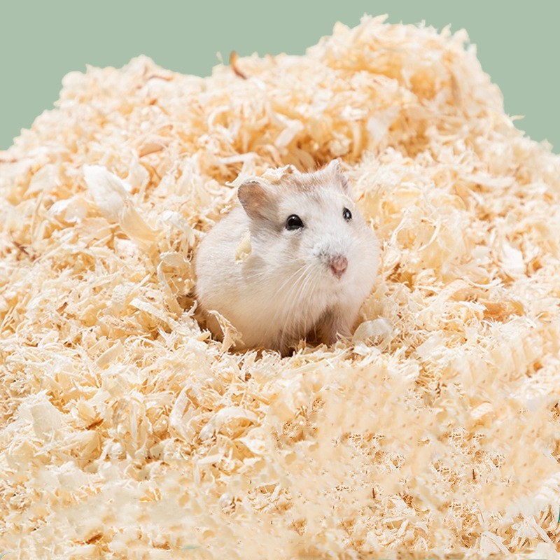 HKM-3940413 Poplar Wood Shavings for Small Animals, Birds, and Reptiles - Absorbent Bedding Material (1000G)