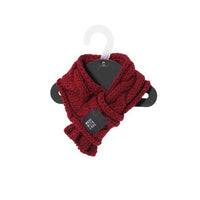 HKM-3940541 Wool Pet Scarf for Small Dogs and Cats - Warm and Stylish in Green and Red