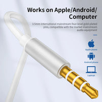 HKM-394067 3.5mm Stereo Wired Earphones with Deep Bass, In-Ear Design, Mic, and Button Control for iPhone