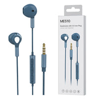 HKM-394067 3.5mm Stereo Wired Earphones with Deep Bass, In-Ear Design, Mic, and Button Control for iPhone