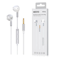 HKM-394067 3.5mm Stereo Wired Earphones with Deep Bass, In-Ear Design, Mic, and Button Control for iPhone