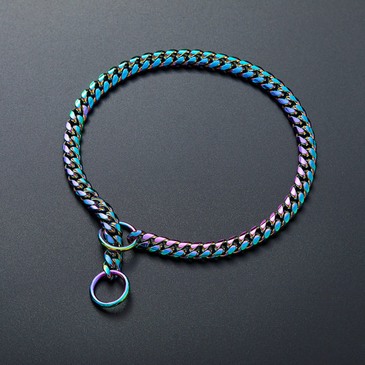 HKM-3940925 Stainless Steel Dog Leash with Encrypted Collar - Available in Multiple Sizes and Colors