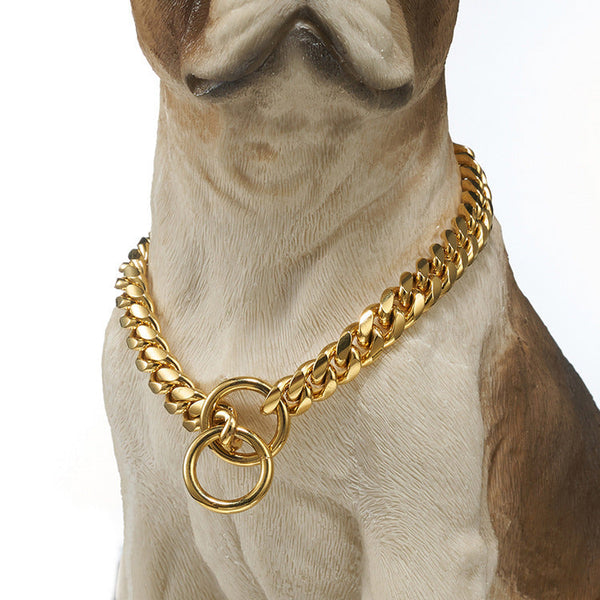 HKM-3940925 Stainless Steel Dog Leash with Encrypted Collar - Available in Multiple Sizes and Colors