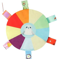 HKM-3942589 Interactive Plush Dog Flying Disc Toy with Chew Resistance and Bells, Washable Tug-of-War Design