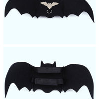 HKM-3942717 Halloween Pet Bat Wings Costume for Dogs and Cats - Durable Black Polyester Fiber and Felt Fabric