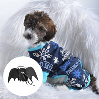 HKM-3942717 Halloween Pet Bat Wings Costume for Dogs and Cats - Durable Black Polyester Fiber and Felt Fabric