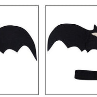 HKM-3942717 Halloween Pet Bat Wings Costume for Dogs and Cats - Durable Black Polyester Fiber and Felt Fabric