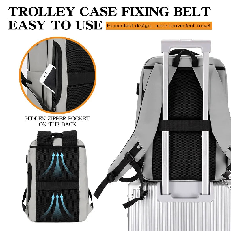 HKM-394387 Durable Waterproof Laptop Backpack for Men with Custom Logo Option