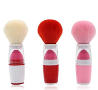 HKM-394387 Portable Blush Brush with Synthetic Hair and Plastic Handle for Multi-Purpose Makeup Application