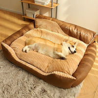 HKM-3944381 Cozy Deep Sleep Pet Bed for Medium and Large Dogs, Warm Brown Kennel Mat