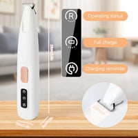 HKM-3946173 Electric Dog Paw Trimmer with LED Light - Rechargeable Low Noise Pet Hair Clipper