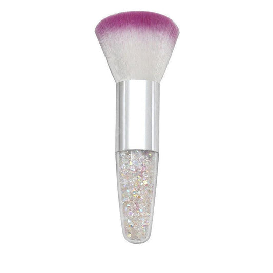 HKM-394643 Conical Diamond Blush Brush with Transparent Handle and Fiber Bristles