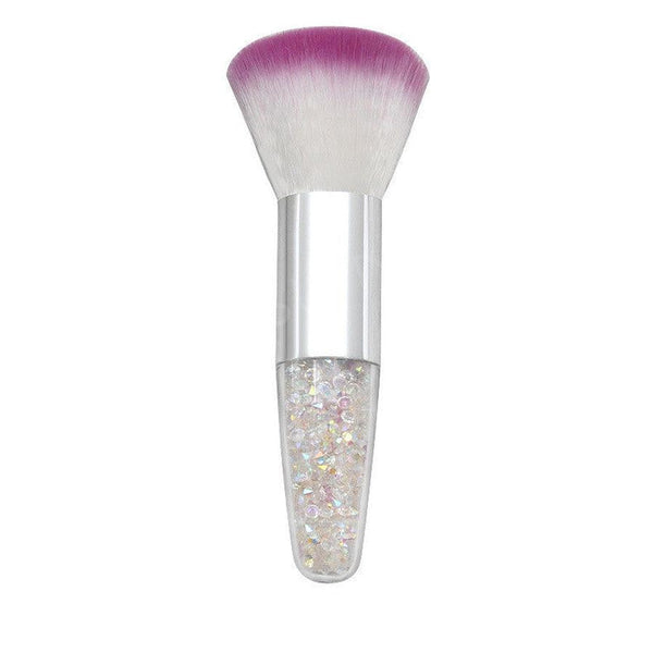 HKM-394643 Conical Diamond Blush Brush with Transparent Handle and Fiber Bristles