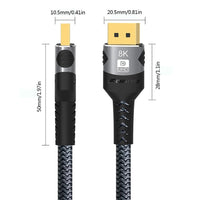HKM-394707 16K DisplayPort 2.1 Male to Male Cable - Available in 1m, 2m, 3m Lengths - Supports 16K@60Hz and 8K@144Hz