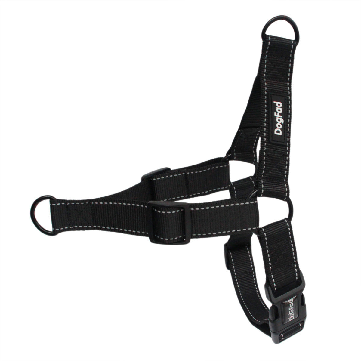 HKM-3947965 Reflective Adjustable Nighttime Pet Dog Harness with Nylon Chest Strap and Leash Options