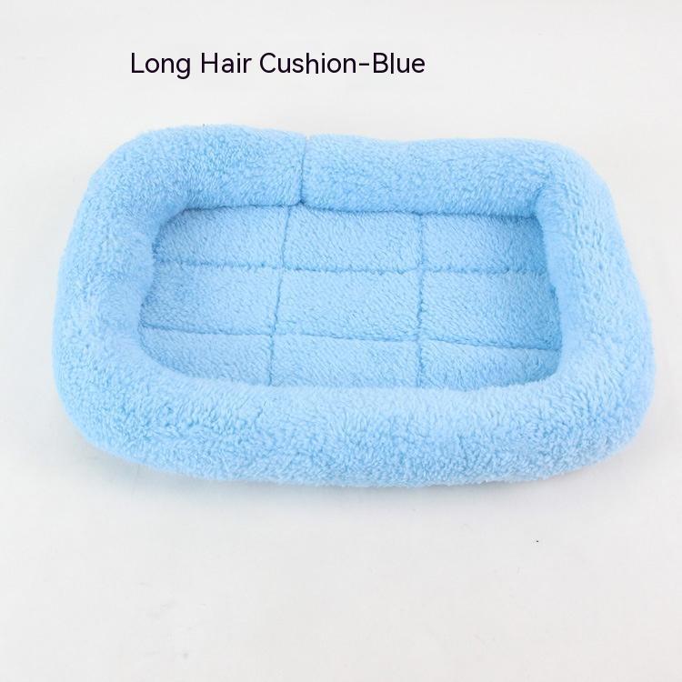 HKM-3948733 Teddy Dog Cage Mat for Small and Medium Breeds - Soft Cotton Cushion in Various Colors