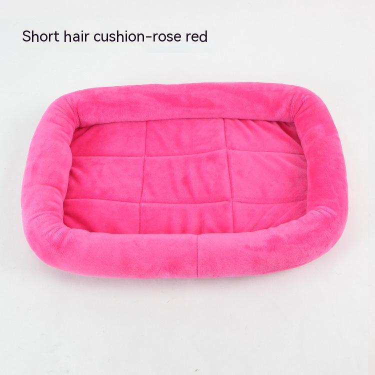 HKM-3948733 Teddy Dog Cage Mat for Small and Medium Breeds - Soft Cotton Cushion in Various Colors