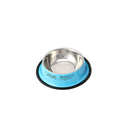 HKM-3948861 Non-Slip Stainless Steel Dog and Cat Food Bowl with Cartoon Printing - Various Sizes and Colors Available