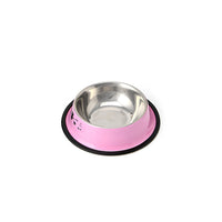 HKM-3948861 Non-Slip Stainless Steel Dog and Cat Food Bowl with Cartoon Printing - Various Sizes and Colors Available