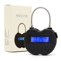 HKM-394899 Anti-Addiction Countdown Timer Electronic Lock - Adjustable Time Settings from 1 Minute to 99 Hours, Durable ABS Material, Sleek Black Finish