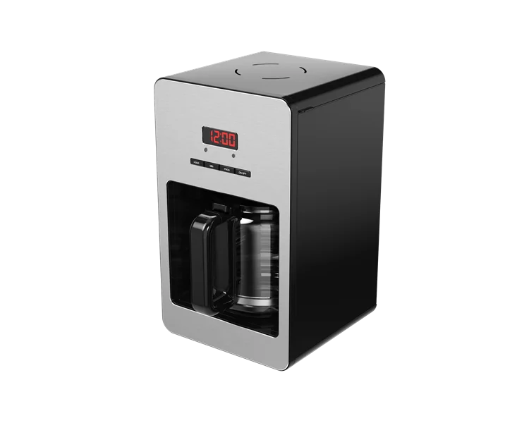 HKM-394899 Automatic Drip Coffee Maker with All-in-One Bean Powder Functionality