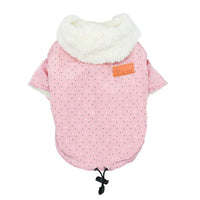 HKM-394899 Padded Hooded Dog Coat for All Sizes - Cotton Material, Casual Style, Available in Black and Pink