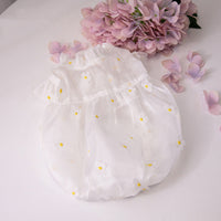 HKM-3949245 Three-Dimensional Flower Gauze Skirt for Dogs in White and Purple - Sizes 3XS to 3XL