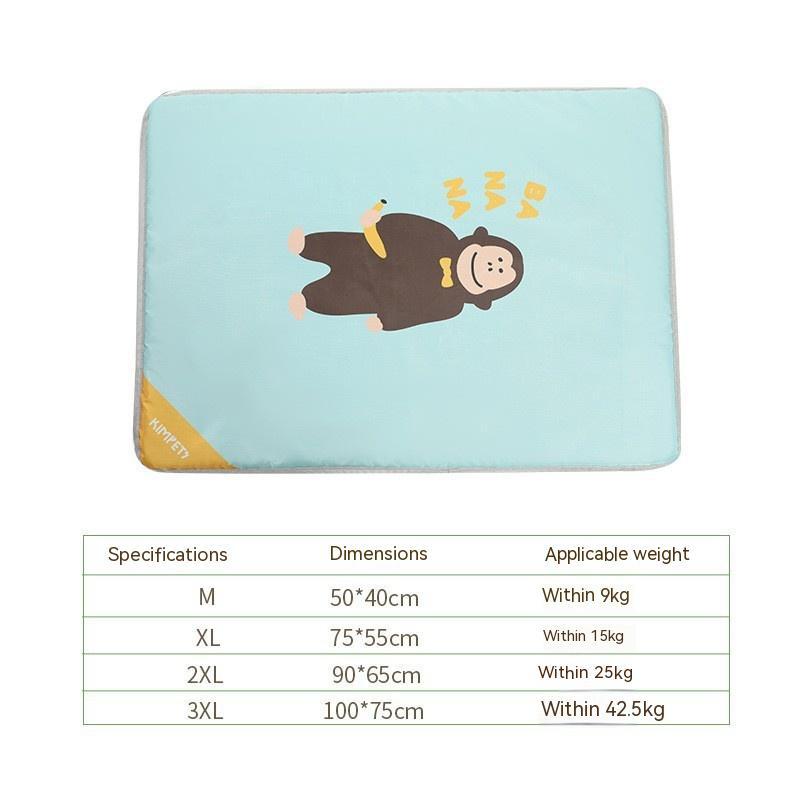 HKM-3950525 Four Seasons Universal Dog Mat - Breathable Oxford Cloth with Heat Dissipation - Available in Various Sizes and Cute Designs