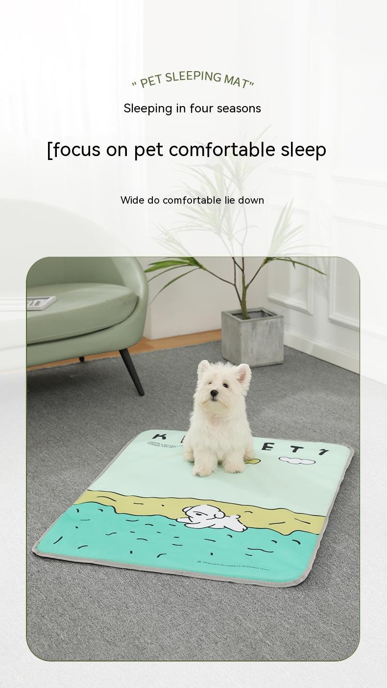 HKM-3950525 Four Seasons Universal Dog Mat - Breathable Oxford Cloth with Heat Dissipation - Available in Various Sizes and Cute Designs