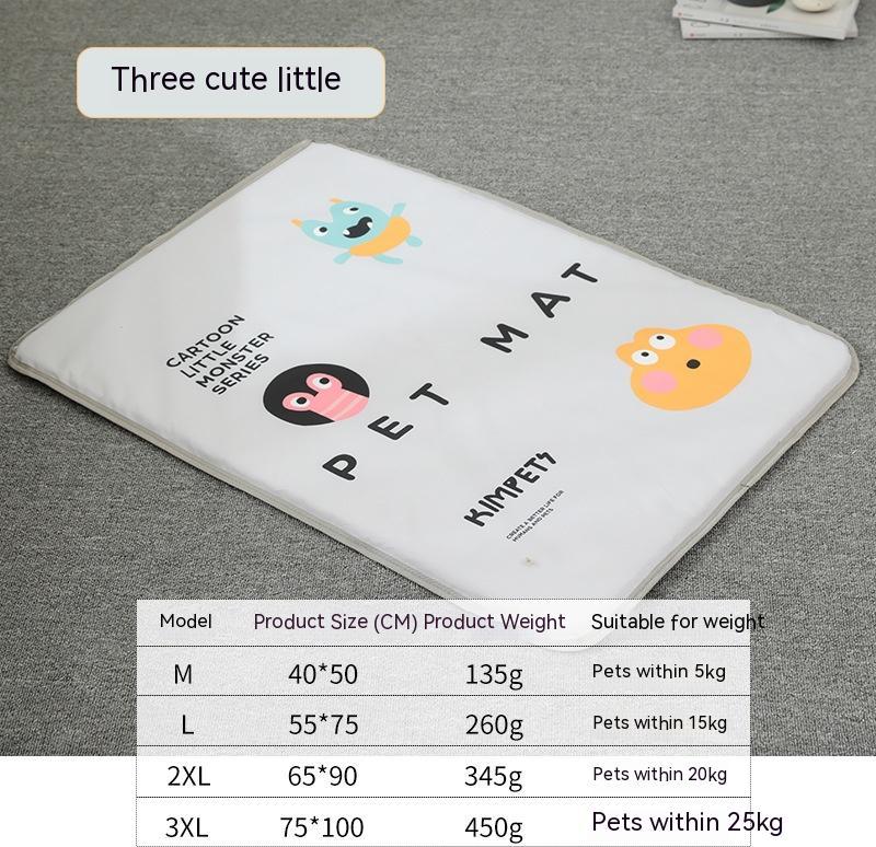 HKM-3950525 Four Seasons Universal Dog Mat - Breathable Oxford Cloth with Heat Dissipation - Available in Various Sizes and Cute Designs