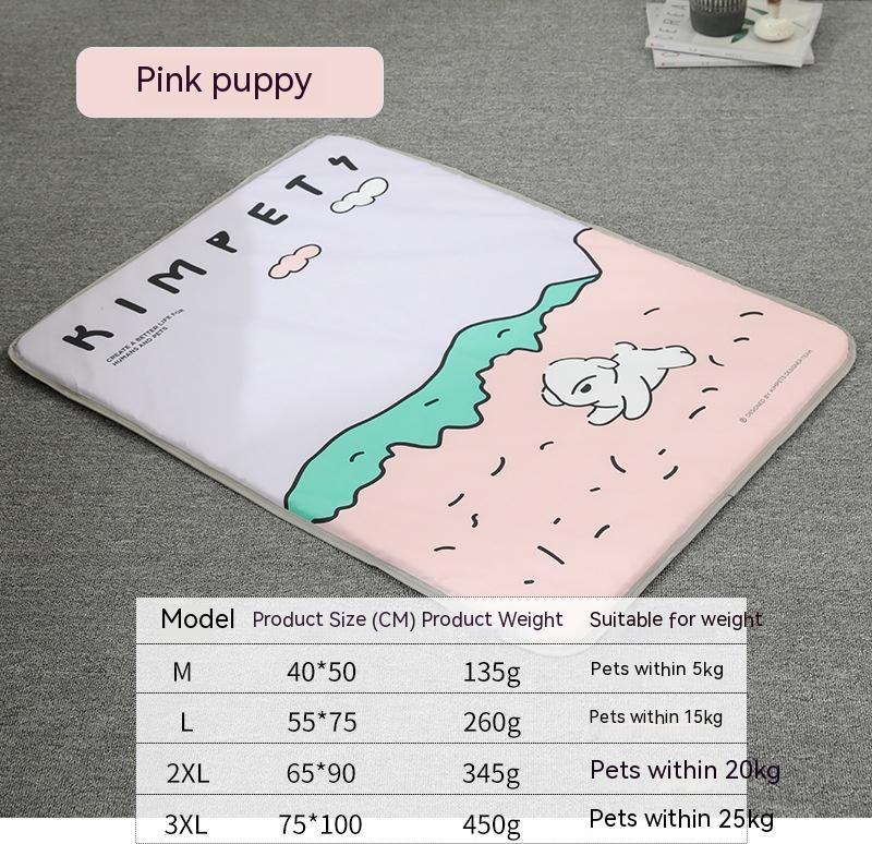 HKM-3950525 Four Seasons Universal Dog Mat - Breathable Oxford Cloth with Heat Dissipation - Available in Various Sizes and Cute Designs