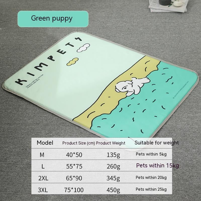 HKM-3950525 Four Seasons Universal Dog Mat - Breathable Oxford Cloth with Heat Dissipation - Available in Various Sizes and Cute Designs