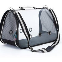 HKM-3950909 Transparent Portable Messenger Bag for Pets - Acrylic Material, Available in Red, Green, and Orange, Sizes S to L