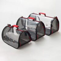 HKM-3950909 Transparent Portable Messenger Bag for Pets - Acrylic Material, Available in Red, Green, and Orange, Sizes S to L