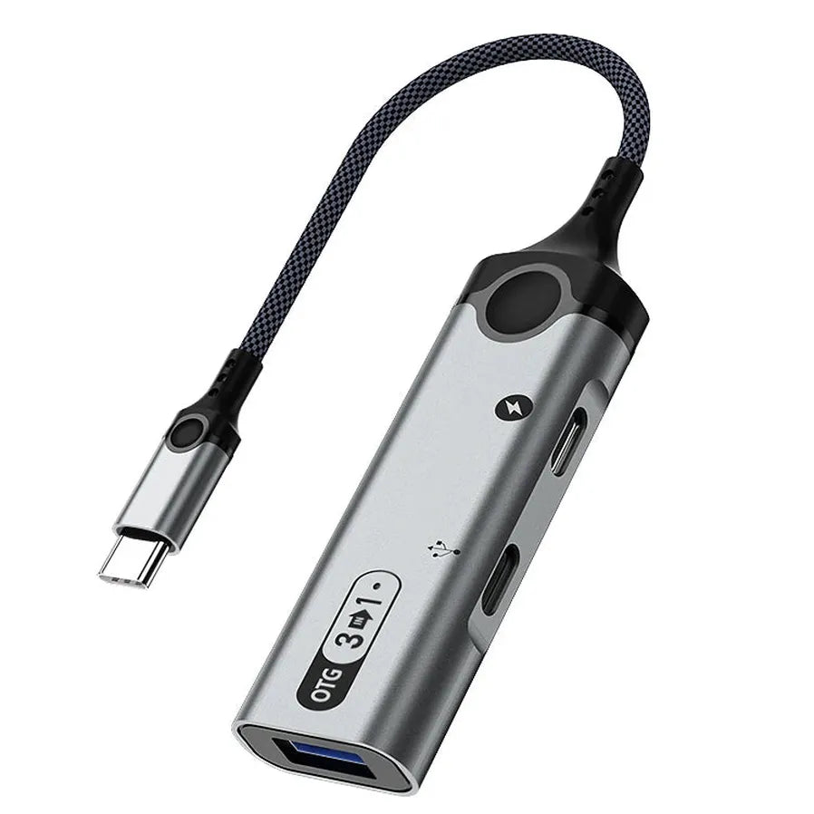 HKM-395219 High-Speed USB 3.0 to Type-C OTG Adapter with Fast Charging and 5Gbps Data Transmission