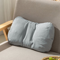 HKM-395283 Children's Mini Lumbar Support Pillow - Solid Color All Cotton Latex - Beige, Pink, Blue, Brown, Gray