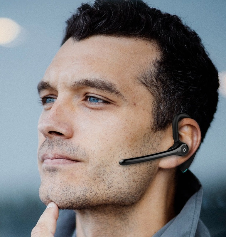 HKM-395347 Wireless Over-Ear Bluetooth Headset with Call and Music Support, Unilateral Design, 10m Range, Battery Display
