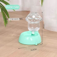 HKM-3954621 Mushroom Shaped Automatic Pet Feeder & Water Bowl for Cats and Dogs, 1.8L Grain, 500ML Water