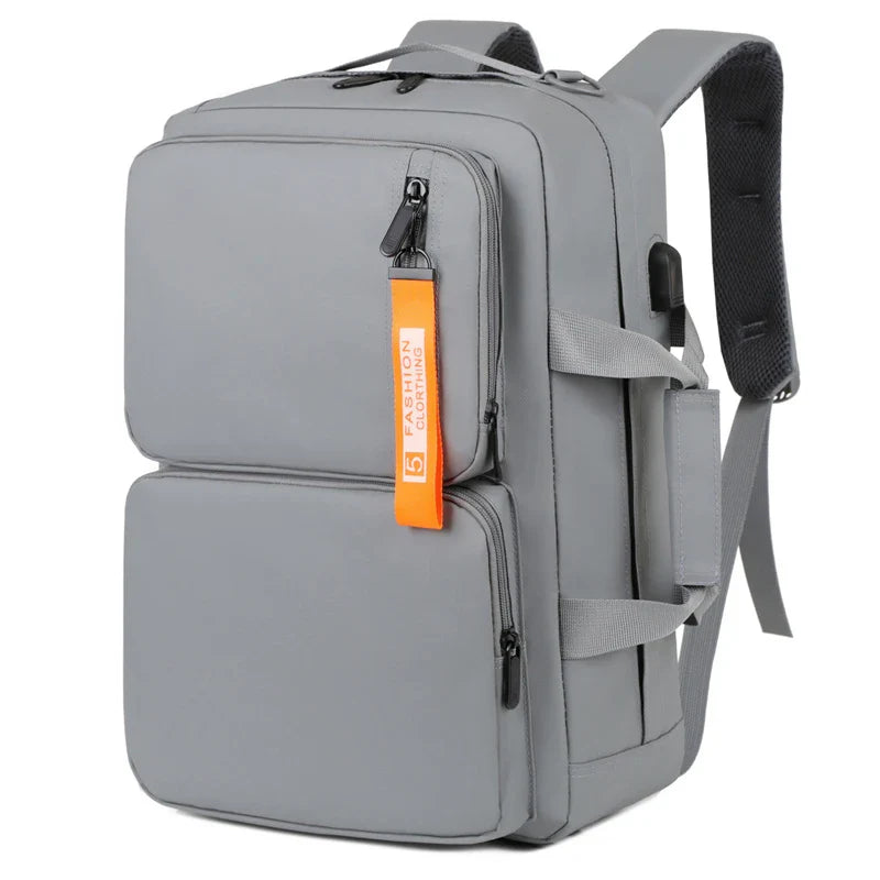 HKM-395539 Large Capacity USB Laptop Backpack - 17 Inch Nylon Sport Business Bag for Men