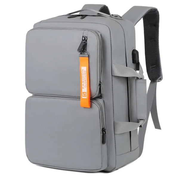 HKM-395539 Large Capacity USB Laptop Backpack - 17 Inch Nylon Sport Business Bag for Men