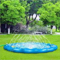 HKM-395603 68-Inch Outdoor Sprinkler Play Mat Wading Pool for Kids - Water Learning Toy