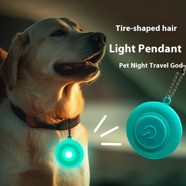 HKM-3956413 Lake Blue LED Pet Warning Pendant for Dogs and Cats - Always On, Flash, and Slow Flash Modes
